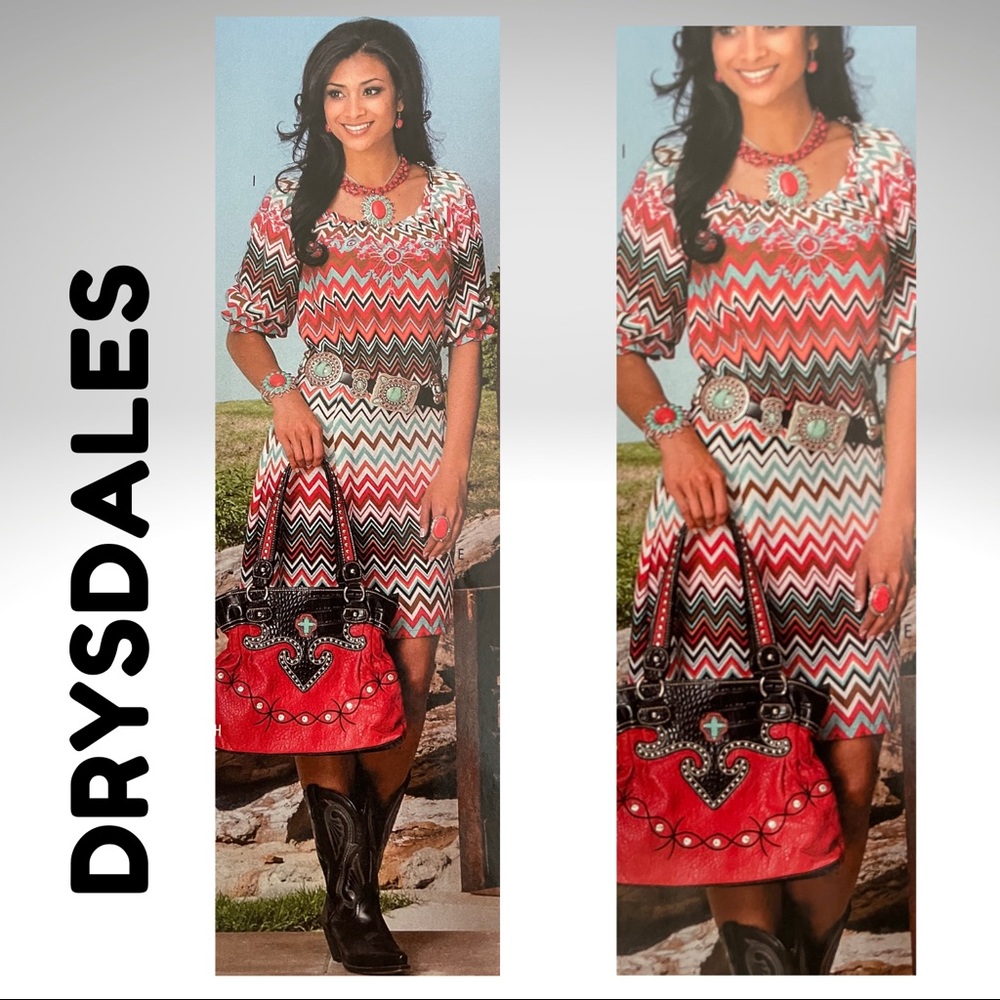 DRYSDALES Exclu Pink Cattlelac Native Print Dress